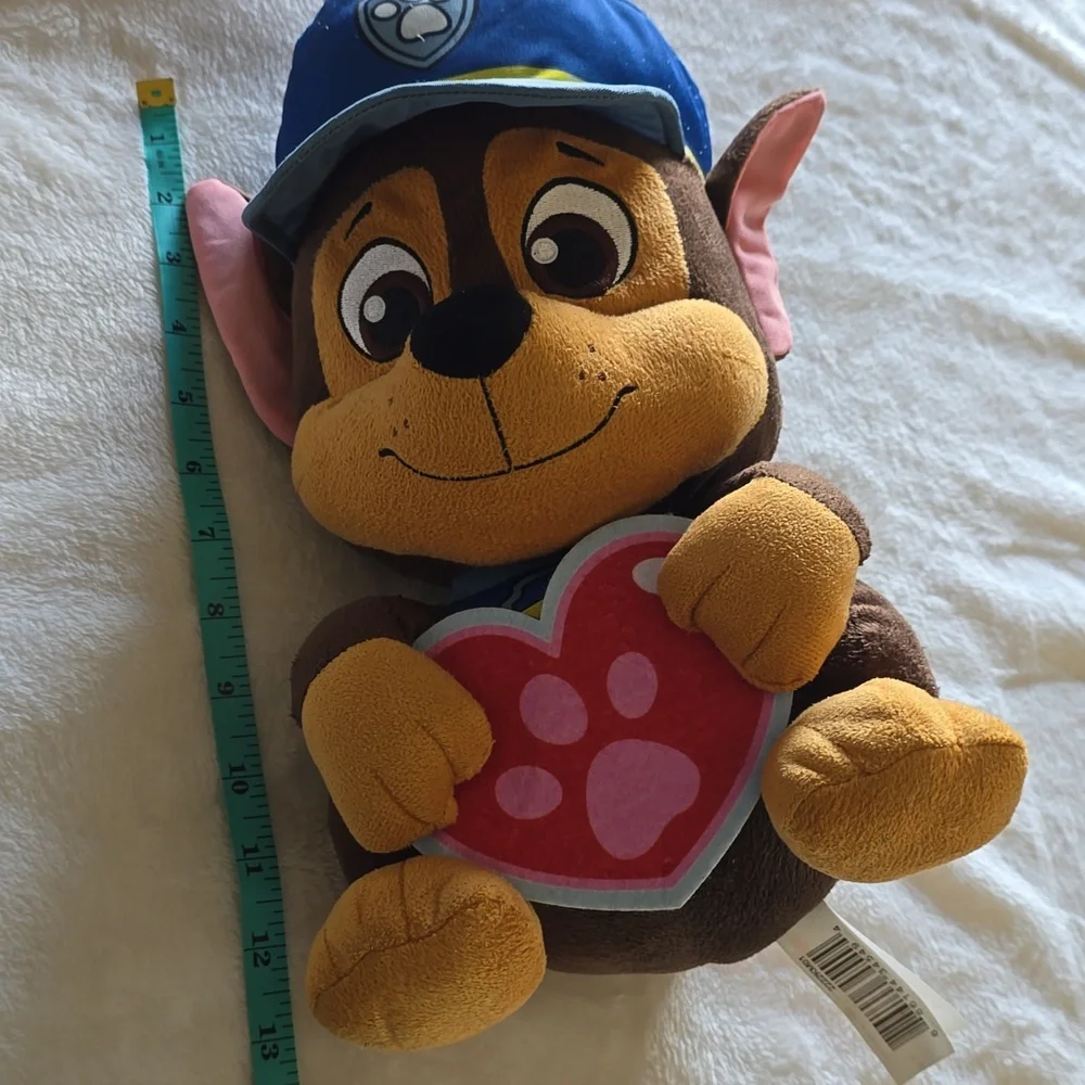 Nickelodeon Paw‎ Patrol Chase Stuffed Dog Valentine’s Day Plush 13 inches.